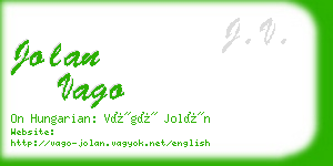 jolan vago business card